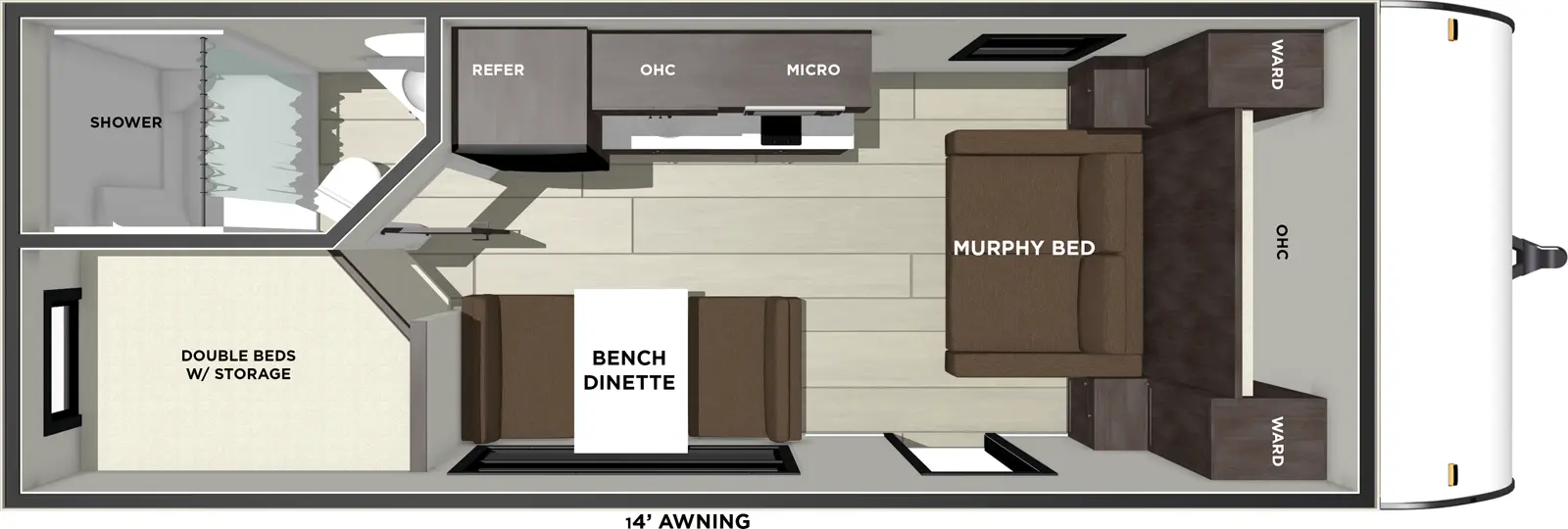 Wildwood Fsx 179DBK Floorplan